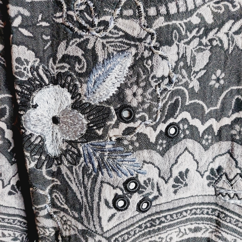 Laura Ashley Paisley Floral Button Blouse Jacket Top P3601 - Picture 9 of 10